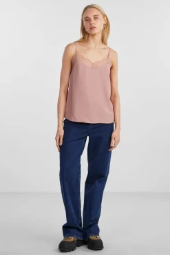 Pieces Blusa lingerie de alças. Online