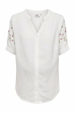 Only Maternity Blusa maternity bordados branco Hot