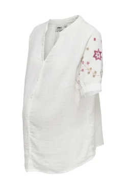 Only Maternity Blusa maternity bordados branco Hot