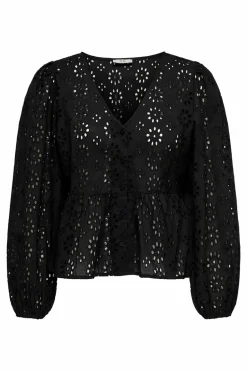 JDY Blusa recortada com folho preto Sale