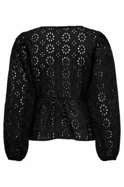 JDY Blusa recortada com folho preto Sale