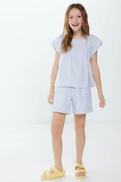 Springfield Kids Blusa riscas brancas menina azul New