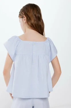 Springfield Kids Blusa riscas brancas menina azul New