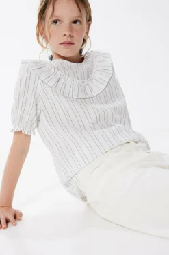 Springfield Kids Blusa riscas linho menina branco Online
