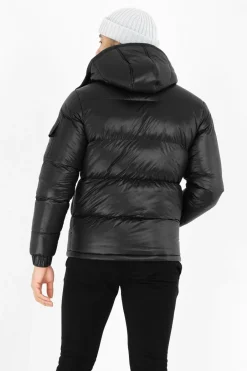 Brave Soul Blusão acolchoado com capuz preto Discount