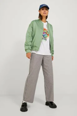 Jack & Jones Blusão bomber acetinado verde Best