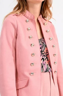 Molly Bracken Blusão de mulher de manga comprida estilo militar Fashion