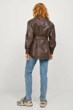 Jack & Jones Blusão polipele com cinto Discount