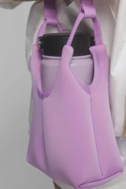 Dash and Stars Bolsa pequena de neoprene lilás rosa New
