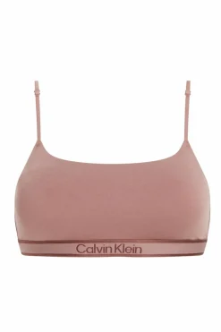 Calvin Klein bralette com logo CK rosa Hot