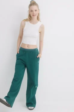 HI&BYE Calça cargo larga de pelúcia verde Best