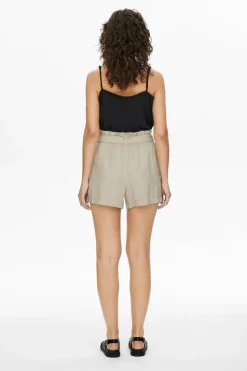 JDY Calça curta de linho Hot