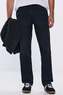 Springfield Calça jeans preta regular cinzento Online