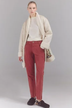 Slowlove Calça mãe de veludo cotelê Sale