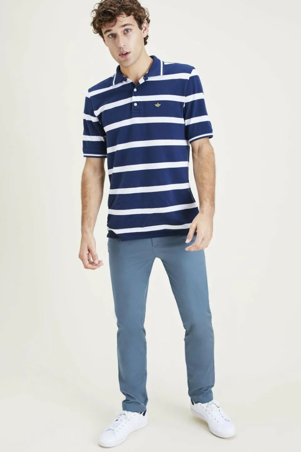 Dockers Calças chino corte slim Smart 360 Flex Alpha Azul Best