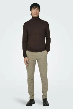 Only & Sons calças chino slim fit masculinas Sale
