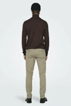 Only & Sons calças chino slim fit masculinas Sale