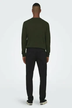 Only & Sons calças chino slim fit masculinas New