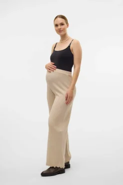 Mamalicious Calças confortáveis maternity cinzento Fashion
