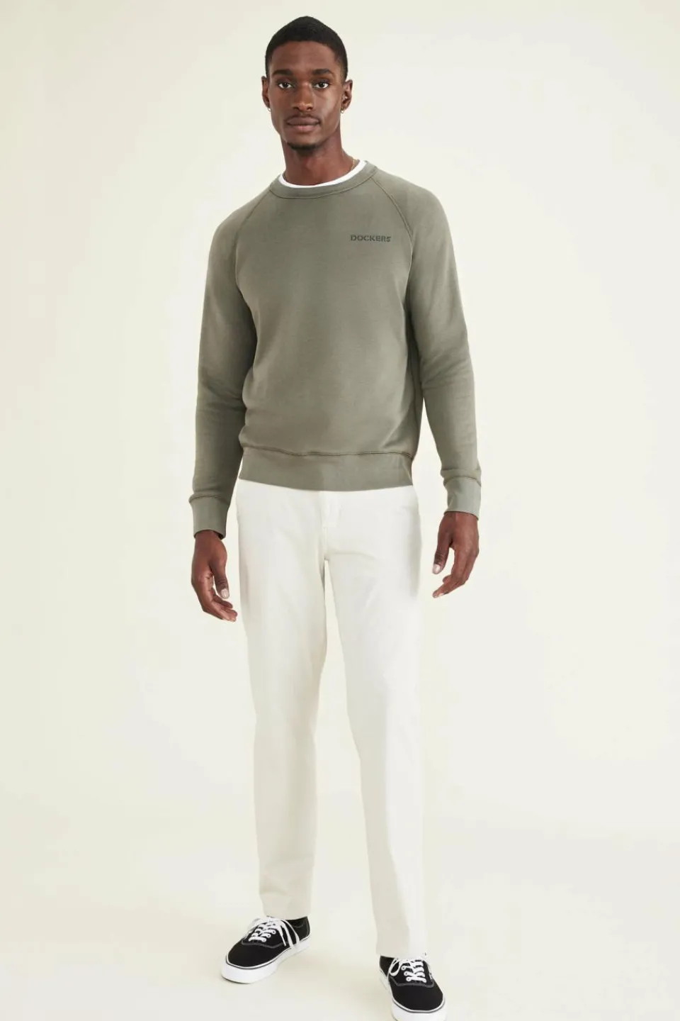 Dockers Calças corte slim Smart 360 Flex Alpha caqui Ecru Discount