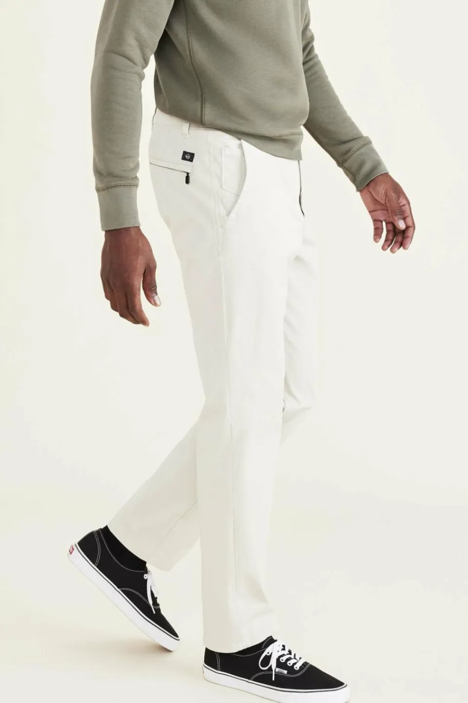 Dockers Calças corte slim Smart 360 Flex Alpha caqui Ecru Discount