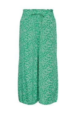 Pieces Calças culotte verde Fashion
