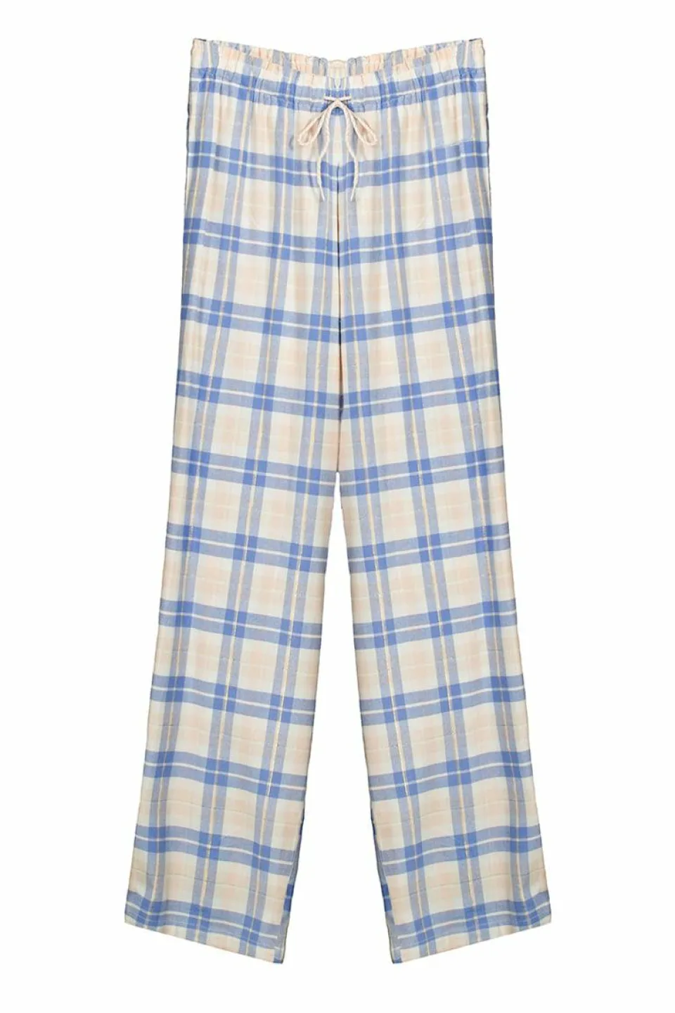 Women'secret Calças em 100% algodão de flanela aos quadrados em telha estampado Fashion