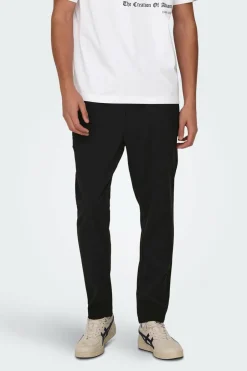 Only & Sons Calças fluidas bainha ajustada Discount