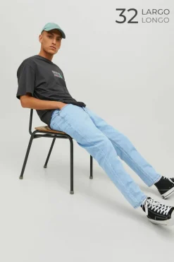 Jack & Jones Calças jeans Frank claro cropped azul Discount