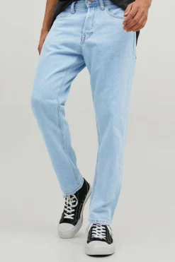 Jack & Jones Calças jeans Frank claro cropped azul Discount