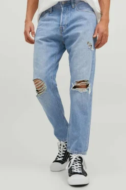 Jack & Jones Calças jeans Frank cropped azul Fashion