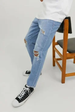 Jack & Jones Calças jeans Frank cropped azul Fashion