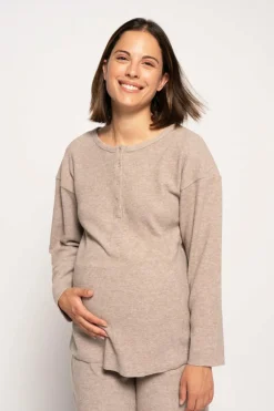 Ohma! Calças largas pré-mamã comfy azul Sale