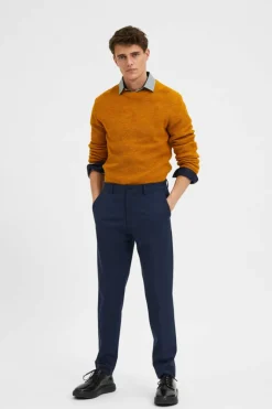 Selected Calças slim fit estrutura Azul Best