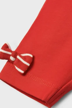 Name it Calças suaves bebé detalhe lacinhos vermelho Discount