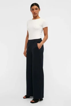 Object Calças Wide leg Cinzento Fashion