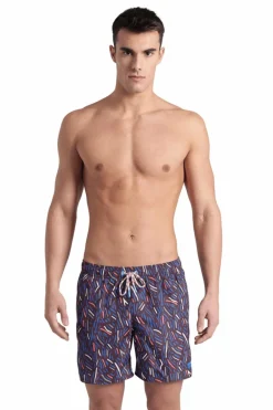 Arena Calções boxer estilo praia para homem Allover castanho New