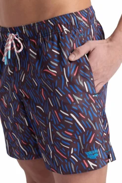 Arena Calções boxer estilo praia para homem Allover castanho New