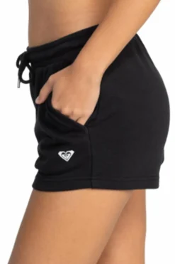 Roxy Calções com cintura elástica de mulher - Surf Stoked preto New