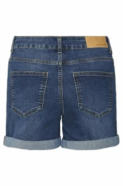 Noisy May Calções com dobra na bainha azul Fashion