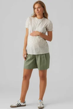 Mamalicious Calções de Tencel maternity verde Best