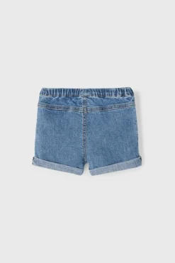 Name it Calções denim de menina com cintura ajustável azul Clearance