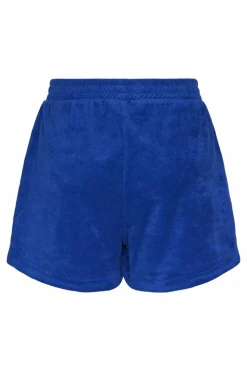 Pieces Calções mulher de algodão com cintura elástica. azul Sale