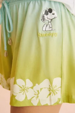 Women'secret Calções Snoopy tingidos 100% algodão estampado Best