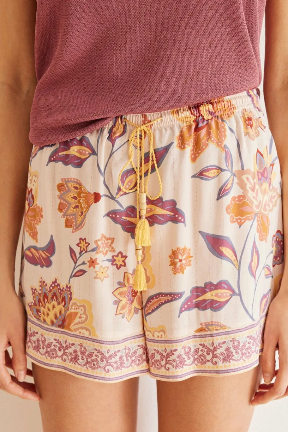 Women'secret Calções viscose paisley estampado Outlet