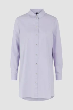 Pieces Camisa básica comprida qualidade popelina Online
