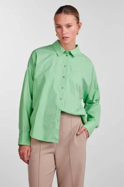 Pieces Camisa básica de algodão Clearance