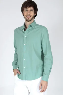 Brave Soul Camisa de linho de manga comprida bege Hot