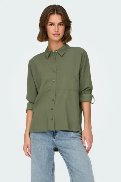 JDY Camisa de manga comprida verde Clearance