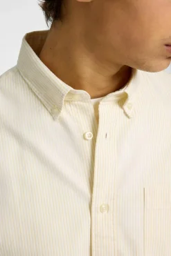 Selected Camisa de manga comprida com bolso 100% algodão Clearance